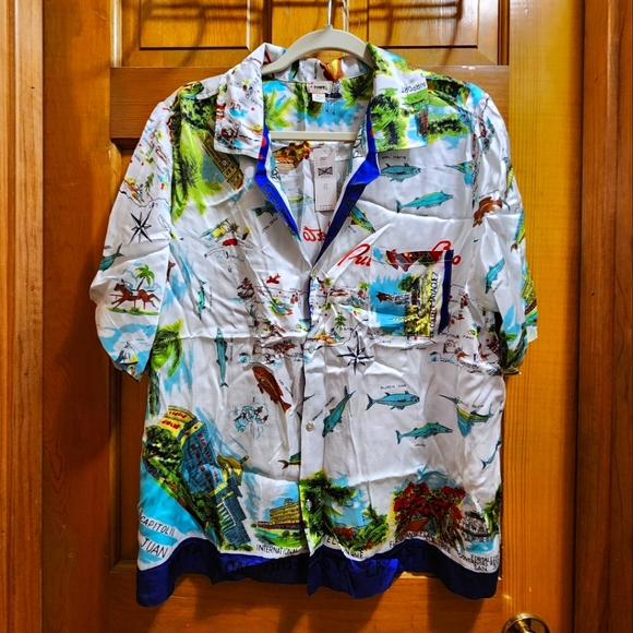 Anthropologie Other - Anthropologie Tiny Puerto Rico Button Down Vintage Style Shirt